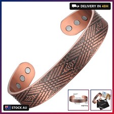 MagEnergy Copper Magnetic Bracelet for Men - Adjustable Bangle for Arthritis Pai