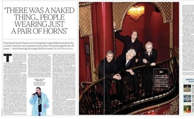 Duran Duran Interview Le Bon Rhodes Live Concert Newspaper Article Clippin 2026 
