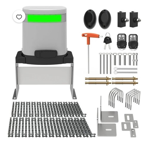 Blütezeit 1400lb Chain Drive Sliding Gate Opener, Solar Powered Not Included