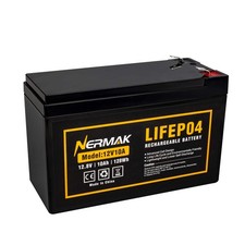 NERMAK 12V 10Ah Lithium LiFePO4 Deep Cycle Battery, 2000 Cycles Rechargeable...
