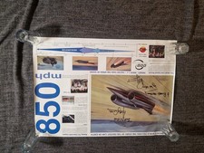 Signed Thrust SSC 850 mph Land Speed Record Poster BBC Education #1523