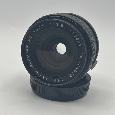 Olympus OM Mount Wide Angle Aetna Rokunar MC 28mm f2.8 Lens