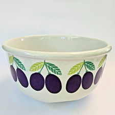 Vintage Arabia Finland Pomona Luumu Plum Bowl 1970 Large 21.5cm Mid-Century MCM