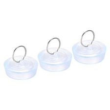 Rubber Sink Plug Clear Drain Stopper Fit 1-3/4" to 1-13/16" Drain 3pcs