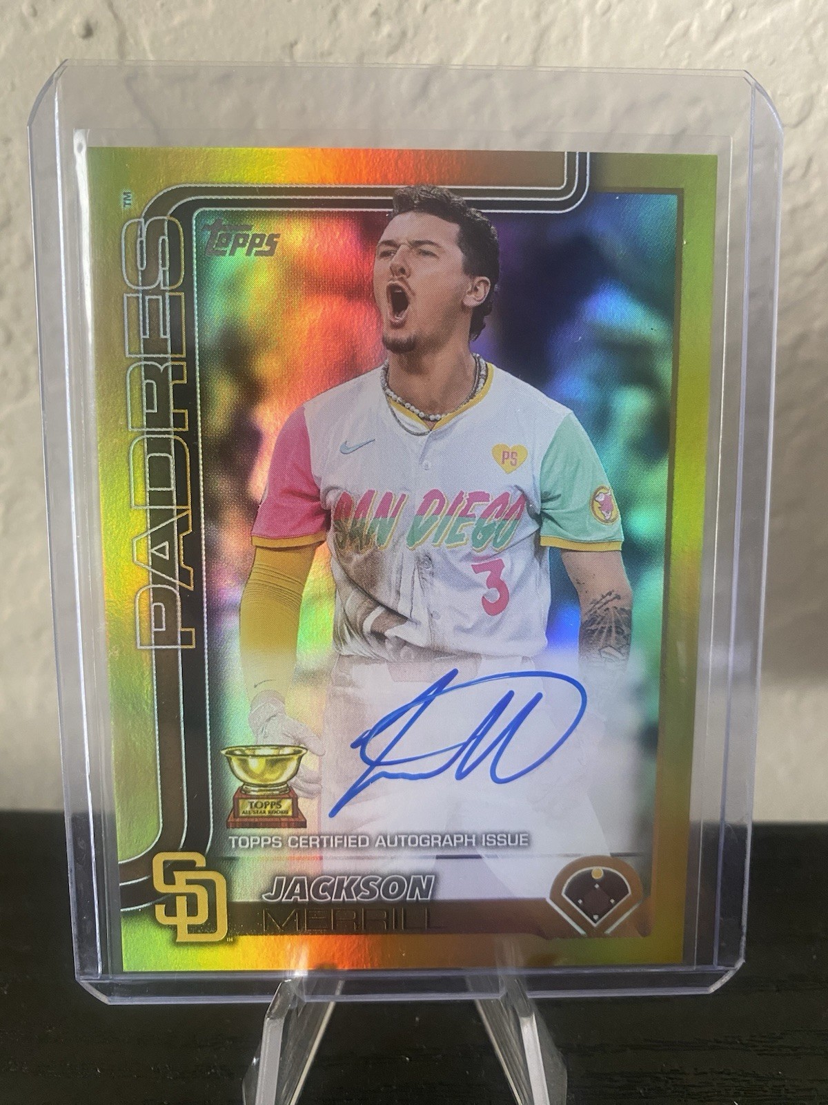 2025 Topps Series 1 Jackson Merrill Real One Gold Foil Auto /50