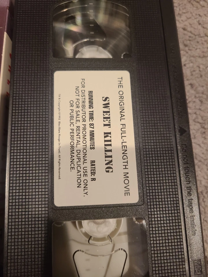 Sweet Killing 1993 Thriller VHS Promotional Screener Copy F Murray Abraham Eroti - Image 3 of 4