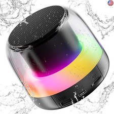 Bluetooth Speaker, Mini Speaker with RGB Lights, 4H Playtime with Stereo Sound