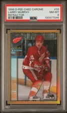 1998-99 O-Pee-Chee Chrome Refractor Larry Murphy #33 HOF PSA 8 POP 1