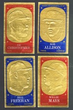 LOT OF 4 1965 TOPPS EMBOSSED CARDS BASEBALL CARDS Willie Mays, Bob Allison