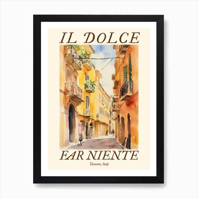 Il Dolce Far Niente Taranto, Italy  Framed Wall Art Poster Canvas Print Picture