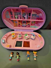 Vtg 1992 Bluebird Toys Polly Pocket Stampin  School Playset w/4 Figures  4 Desk