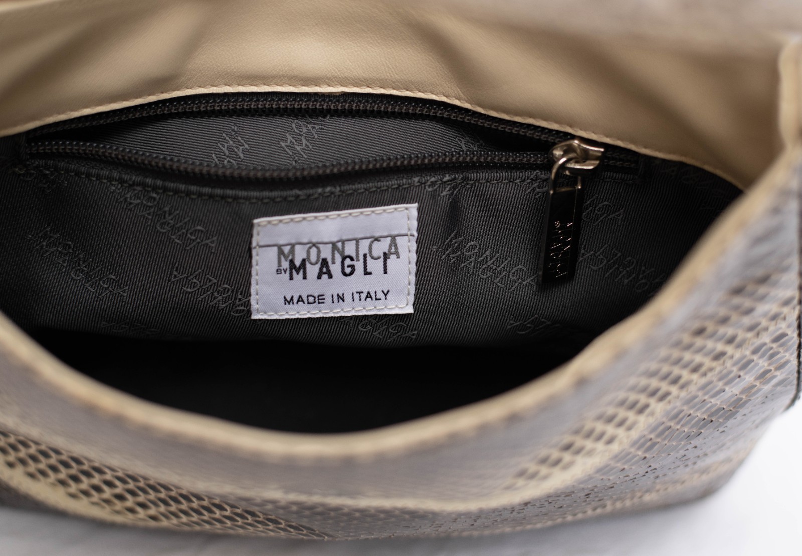 VTG Monica by Magli Python Snakeskin Shoulder Bag… - image 7