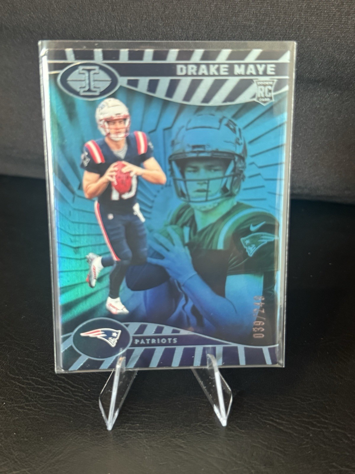 2024 Panini Illusions - Drake Maye #59 Trophy Collection Light Blue /249 (RC)