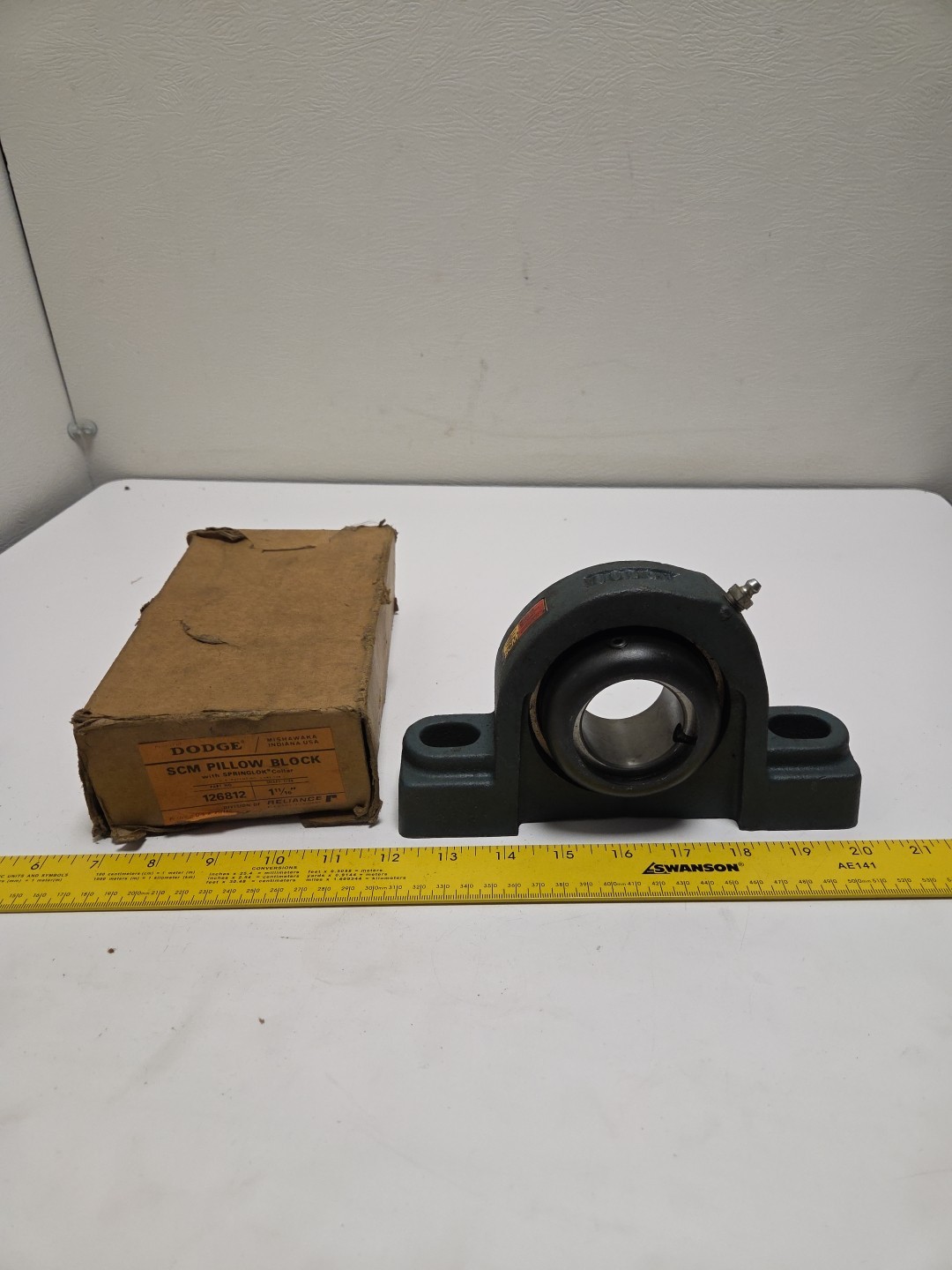 Dodge 126812 1-11/16" SMC Pillow Block Ball Bearing NOS