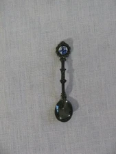 Vtg Miniature Silver? Delft Windmill Souvenir Salt Spoon, Unmarked