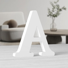 10 Inch White Big Wood Letters, Unfinished Wooden Letters for Wall Decor Decorat