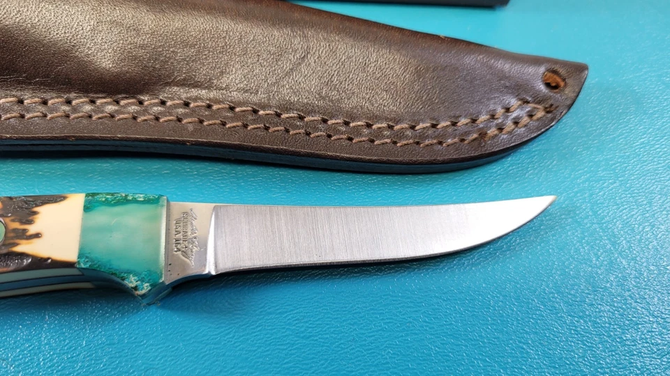 Cuchillo Schrade + 164 Uncle Henry de colección como nuevo EE. UU. + funda y caja NOS Schrade TR714 Foto 2 de 4