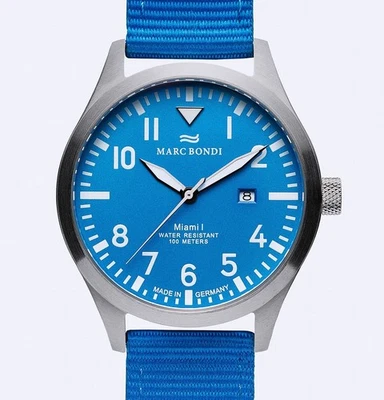 MARC BONDI Miami I Made in Germany 42 mm Herrenuhr Saphirglas UVP* 285,- EUR - Bild 1 von 4