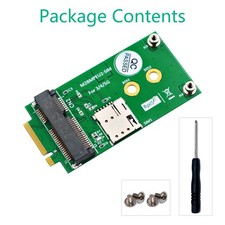For NGFF M.2 Key B Card to Mini PCI-E Adapter w/ NANO SIM Card Slot for GSM LTE