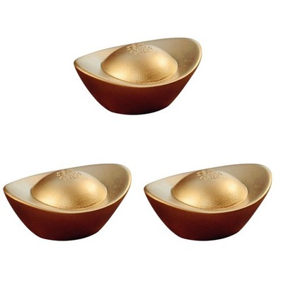 3pcs chinesische goldene igot yuan bao igot Statue Desktop Orament für