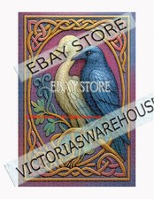 1000 piece jigsaw puzzle Paired Birds Knotwork stained glass