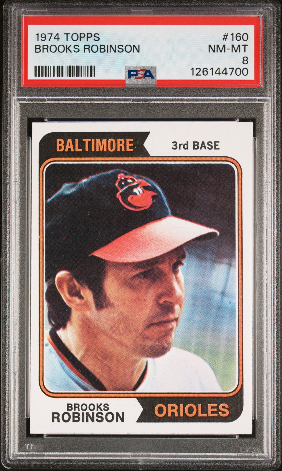 1974 TOPPS #160 BROOKS ROBINSON PSA 8