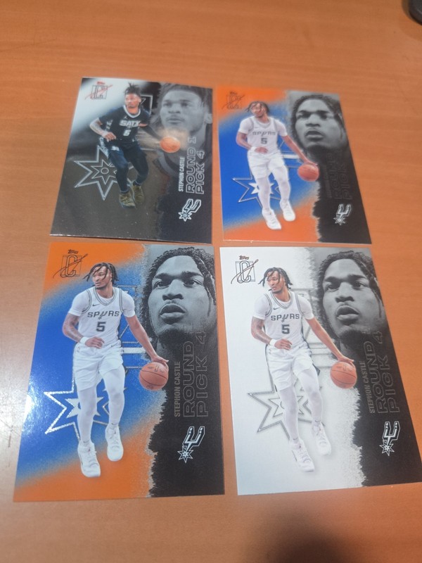 2025-26 Topps Signature Class Stephon Castle Lot (4 Cards) San Antonio Spurs #53