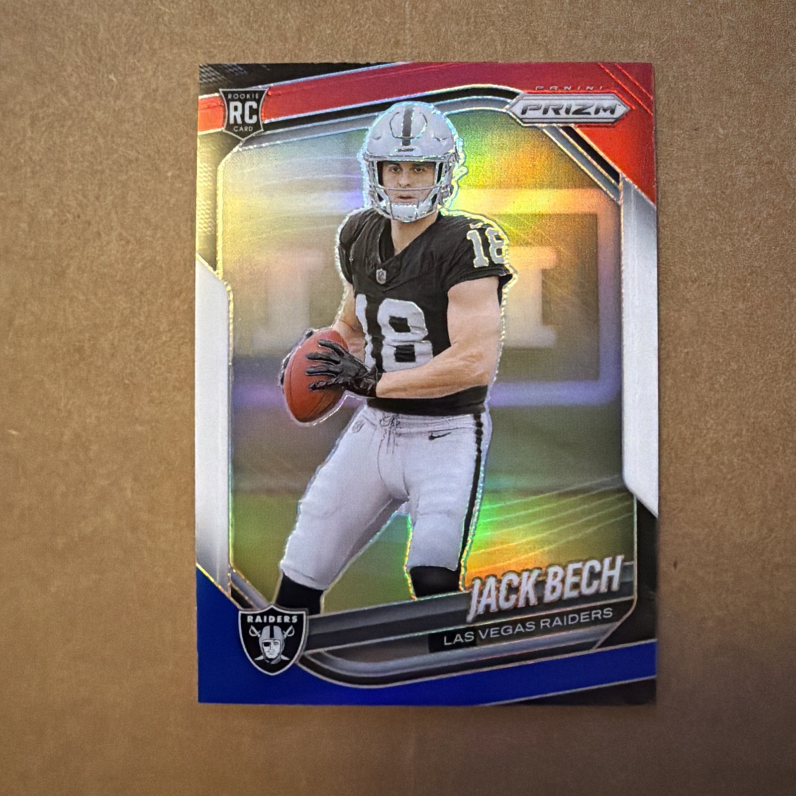 2025 Panini Prizm - Rookies Jack Bech #346 Red White & Blue Prizm (RC)