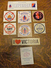 9 Assorted Canada Safety Decals - Unused