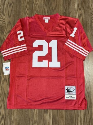 Dion Sanders Mitchell & Ness Large red San Francisco 49ers Jersey