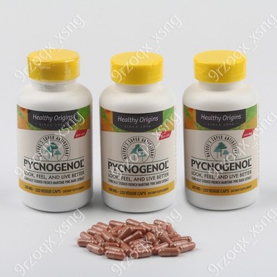 Healthy Origins Pycnogenol 100 mg | 120 Veggie Capsules（1-3 pack）