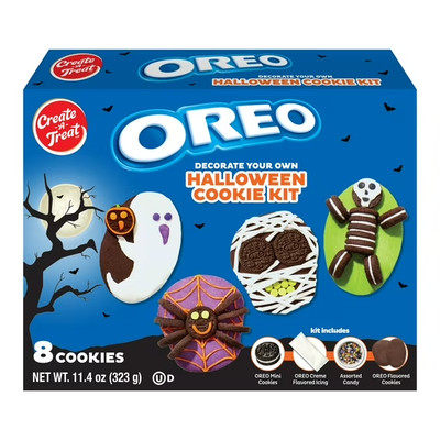 Create-A-Treat OREO Halloween Chocolate Cookie Decorating Kit, 11.4 oz, 8 Count,