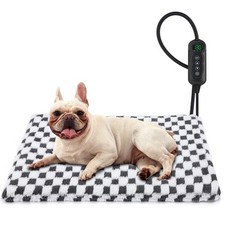 Heated Dog Bed, 11 Adjustable Temperature Dog Heating Pad Indoor with Timer, ...