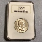 1954 S Franklin Half Dollar NGC MS 66