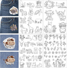 Water Soluble Embroidery Patterns - Stick Stitch Embroidery Paper Wash Away, 4