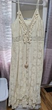 XXL Lacey Maxi Dress - Cream 
