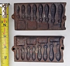 Bank Sinker Mold, Reading Instrument Co, Vintage, Cast Iron, 1-3/8oz, USA Made