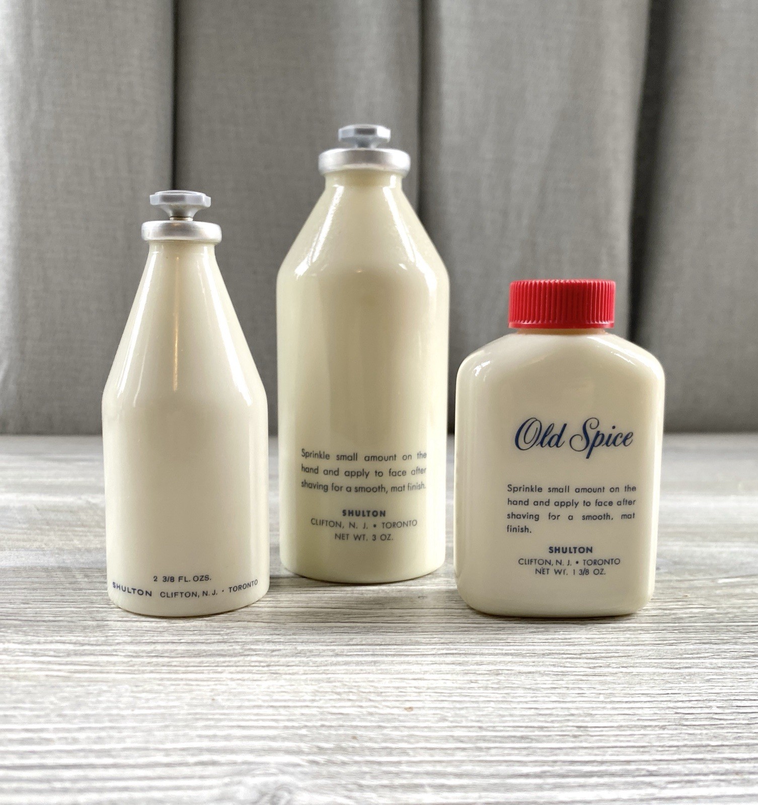 Vintage Original Old Spice 3pc Set Aftershave Lotion Talcum & Cologne Ship Box