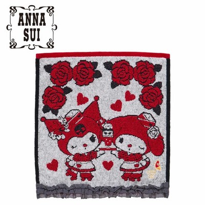 Sanrio ANNA SUI x My Melody & Kuromi Towel Handkerchief Red/Frill 2025AW JP LTD