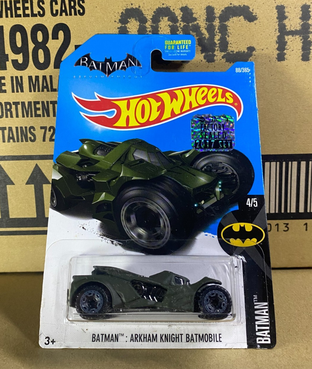 Hot Wheels Mainline Batman Arkham Knight Batmobile (2017 Factory Sealed)