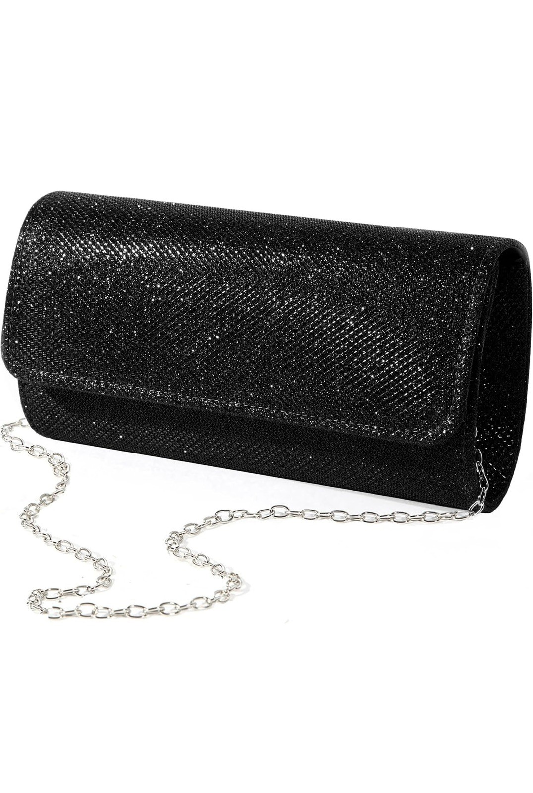 For Women Ladies Sparkling Party Handbag Silver