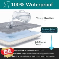 Waterproof Dog Blanket Dark Gray/Gray 40x47 Couch Pet Bed