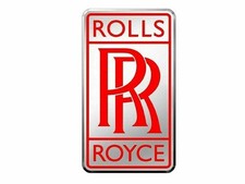 Rolls Royce Chrome & Red Radiator Small RR Logo Emblem Badge Vintage Classic Car