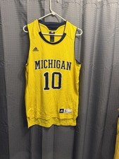 Adidas Michigan Wolverines 10 Basketball Jersey Men s Small Maize NCAA