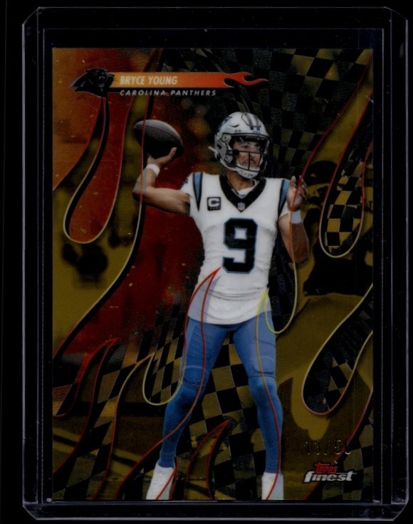 2025 Topps Finest Football Bryce Young #T-11 Torchers Gold Refractor /50