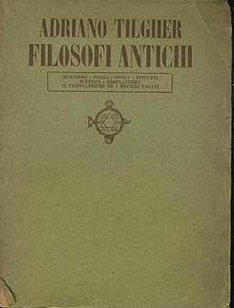 Antike Philosophen. [Taschenbuch] TILGHER Adriano -