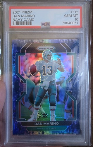 2021 Panini Prizm Dan Marino #112 Navy Camo Prizm /25