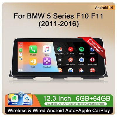 12.3'' Multimedia Car GPS Stereo SWC SAT WIFI BT Für BMW 5 Series F10 F11 CIC