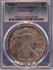 US016 1998 $1 Silver Eagle PCGS MS67.  Graded 03/2026 Beautiful OG Coin.