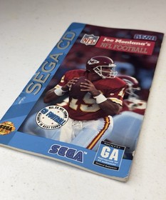 Joe Montana&rsquo;s Football (Sega CD, 1993) Disc & Manual, Reg. Card,  Tested